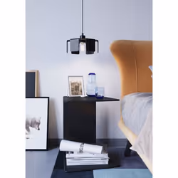 Suspension TULIP Noir Moderne Intérieur Lampe pour Chambre Salon E27