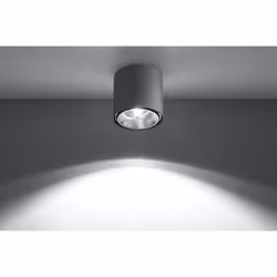 Plafonnier LED - TIUBE - Moderne - Aluminium - Gris - 1x40W - Design Loft
