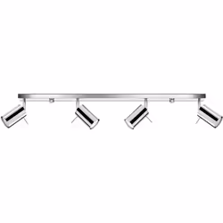 Sollux RING Spot Bars Flush 4 Light Chrome GU10 | Finition : Chrome | Matière : Acier Hauteur (cm) : 16,00 | Largeur (cm): 6, ...