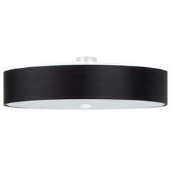 Plafonnier - SOLLUX - SKALA 70 - Noir - 6 x E27 - Design Industriel