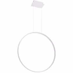 Sollux Lighting Rio Plafonnier suspendu cercle LED intégré, blanc, 4000K, 5520lm | Finition : Blanc | Matériau : Acier | Clas ...