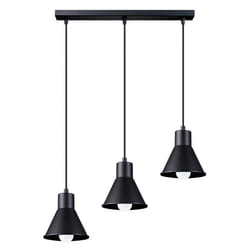 Plafonnier suspendu - Sollux Lighting - Taleja - Noir - 3x E27 - Acier - 60W