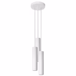 Sollux Lighting Lagos Plafonnier suspendu Cluster, blanc, 3x GU10 | Finition : Blanc | Matériau : Acier | Classement IP : IP2 ...