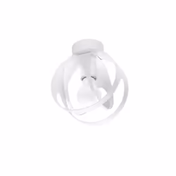 Plafonnier - SOLLUX - Tulos - Blanc - Acier - 1x E27 - 60W
