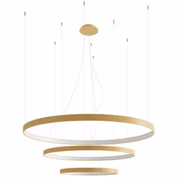 Sollux Rio Plafonnier Led Suspendu Intégré Doré | Finition : Doré | Matériau : aluminium | Classement IP : IP20 | Hauteur : 1 ...