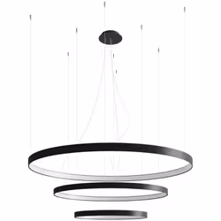 Sollux Rio Plafonnier Led Suspendu Intégré Noir | Finition : Noir | Matériau : aluminium | Classement IP : IP20 | Hauteur : 1 ...