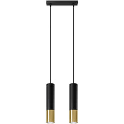 Loopez Suspension Twin Noir, Or GU10 - Sollux
