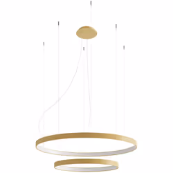 Sollux Rio Plafonnier Led Suspendu Intégré Doré | Finition : Doré | Matériau : aluminium | Classement IP : IP20 | Hauteur : 1 ...