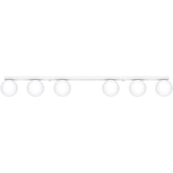Plafonnier Yoli acier / verre 6xG9 Sollux