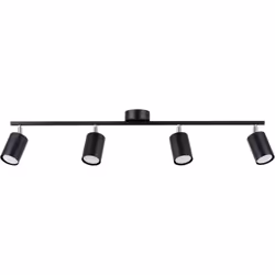 Sollux Lemmi Spot de Plafond Moderne Barre Noir 4x GU10 | Finition : Noir | Matériel: Acier | Indice IP : IP20 | Hauteur : 20 ...