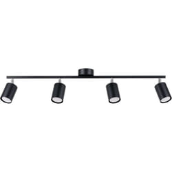 Sollux - Lemmi Spot de Plafond Moderne Barre Noir 4x GU10