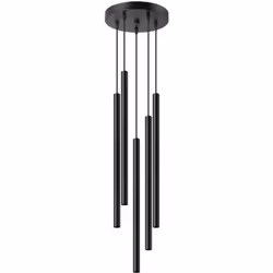 Sollux Pastelo Plafonnier suspendu cluster moderne noir 5x G9 | Finition : Noir | Matériel: Acier | Indice IP : IP20 | Hauteu ...