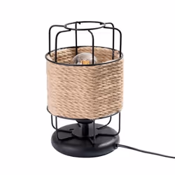 Lampe de table - SOLLUX - Gizur - Industrielle - Acier - Noir - 1x E27