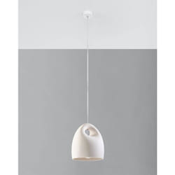 Sollux - Suspension céramique blanc 1xE27 IP20 SL.0842