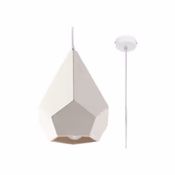 Sollux PAVLUS Suspension Céramique Blanche E27 | Finition : Blanc | Matériel : Céramique Hauteur (cm) : 135,00 | Largeur (cm) ...