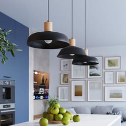 Lampes Suspendues Indy Acier 1xe27 38cm Sollux