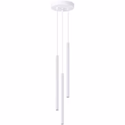 Sollux Arche Plafonnier suspendu Cluster 3 lampes blanc | Finition : Blanc | Matériau : Acier | Indice de protection : IP20 | ...