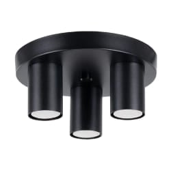 Sollux Lagos Plafonnier 3 Lumières Noir