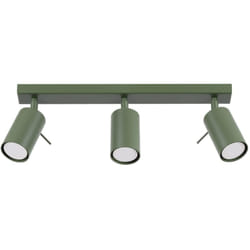 Sollux - Ring Barre de spots moderne à 3 lumières vert olive