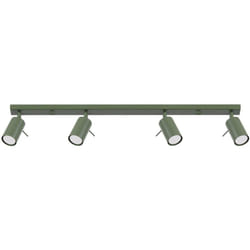 Ring Barre de spots moderne à 4 lumières vert olive - Sollux