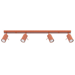 Barre de spots moderne - 4 lumières - Rouge ocre - Par Sollux Ring