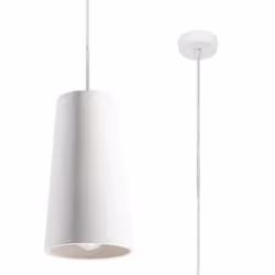 Suspension Céramique GULCAN E27 LED Moderne Loft BOHO Design Couloir - Blanc