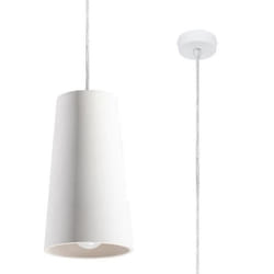 Suspension Céramique GULCAN E27 LED Moderne Loft BOHO Design Couloir - Blanc