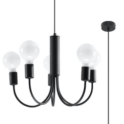 Sollux - Lustre Piccolo acier 5xE27