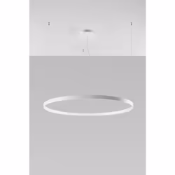 Sollux RIO Suspension LED Circulaire Intégrée Blanc 110cm 3000K | Finition : Blanc | Matériau : aluminium Hauteur (cm) : 5,30 ...
