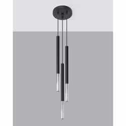 Garantie : Garantie fabricant de 5 ans Collection : Mozaica Type de lampe : Suspension Couleur : Noir/Chrome Matériau : Acier ...