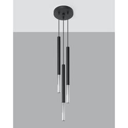 Suspension MOZAICA 3P noir/chrome 3xG9 IP20 SL.0887 Sollux