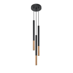 Suspension - MOZAICA - 3p G9 LED - Moderne - Loft - Noir/Cuivre