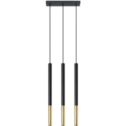 Sollux MOZAICA Suspension triple noir, or G9