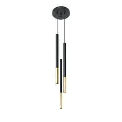 Suspension - MOZAICA - 3p G9 LED - Moderne - Loft - Noir/Dor