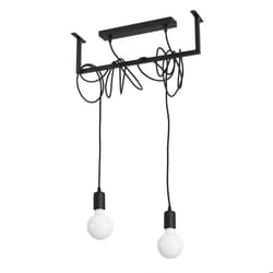 Lustre Salamanca Tissu, Acier 2xe27 Sollux