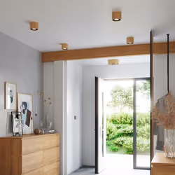 Plafonnier BASIC 2 Moderne Loft Design pr Chambre Salon Escalier Couloir - Bois