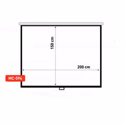 Maclean MC-594, Manuel, 2,54 m (100"), 3:4, Noir, Blanc