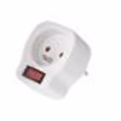 Prise de courant avec interrupteur - Maclean - MCE13 - Type E - 2P+T - Blanc