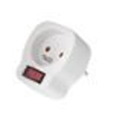 Prise de courant avec interrupteur - Maclean - MCE13 - Type E - 2P+T - Blanc