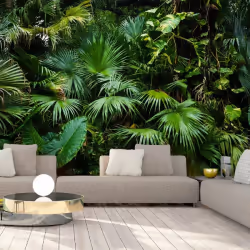 Papier Peint Sunny Jungle - Multicolore