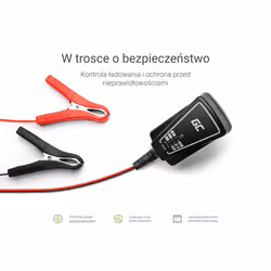 Green Cell ACAGM06 Chargeur de batterie pour véhicules 12/6 V Noir