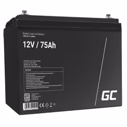 Green Cell AGM25, Sealed Lead Acid (VRLA), 12 V, 1 pièce(s), Noir, 75 Ah, 5 année(s)