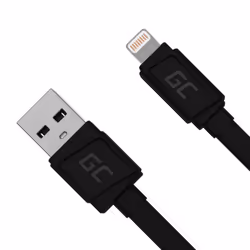 Green Cell KABGC02, 0,25 m, Lightning, USB A, Mâle, Mâle, Noir