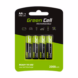 Green Cell GR02, Batterie rechargeable, AA, Hybrides nickel-métal (NiMH), 1,2 V, 2 pièce(s), 2000 mAh