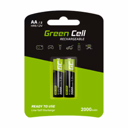 Green Cell GR06, Batterie rechargeable, AA, Hybrides nickel-métal (NiMH), 1,2 V, 2 pièce(s), 2000 mAh