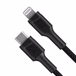 Green Cell KABGC07, 1 m, Lightning, USB C, Mâle, Mâle, Noir