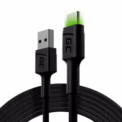 Green Cell KABGC13, 2 m, USB A, USB C, USB 2.0, 480 Mbit/s, Noir
