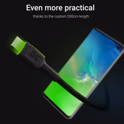 Green Cell KABGC13 câble USB 2 m USB 2.0 USB A USB C Noir - Vue supplémentaire 4
