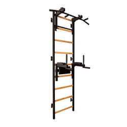BenchK 5903317830498 barre de traction avec extenseurs 150 kg Noir, Bois Mur