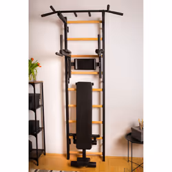 BenchK 723B barre de traction avec extenseurs 150 kg Noir, Blanc Mur